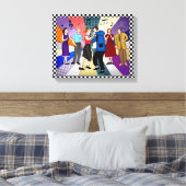 Coupondansen | Retro Nostalgische jaren 1950 Canvas Afdruk (Insitu (Slaapkamer))