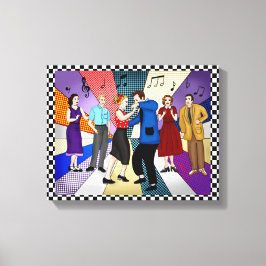 Coupondansen | Retro Nostalgische jaren 1950 Canvas Afdruk