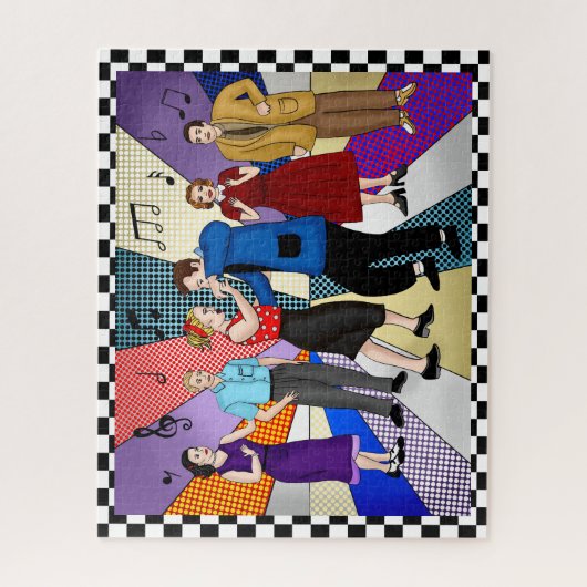 Coupondansen | Retro Nostalgische jaren 1950 Legpuzzel (Verticaal)