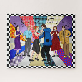 Coupondansen | Retro Nostalgische jaren 1950 Legpuzzel