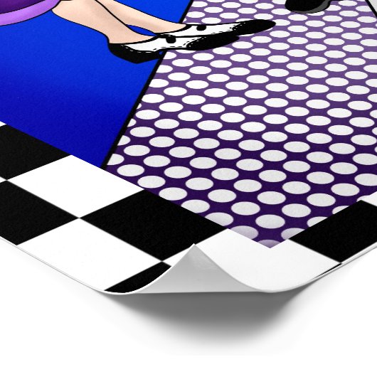 Coupondansen | Retro Nostalgische jaren 1950 Poster (Hoek)