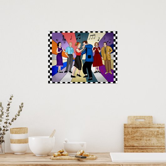 Coupondansen | Retro Nostalgische jaren 1950 Poster (Keuken)