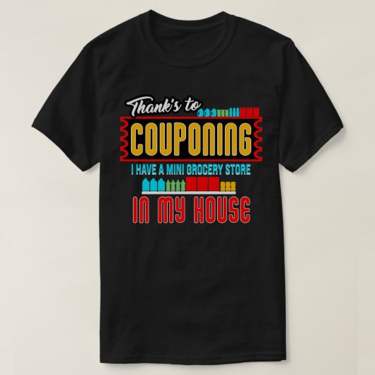 Couponing Bedankt naar couponing T-shirt (Design voorkant)