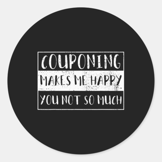 Couponing-Vintage Ronde Sticker (Voorkant)