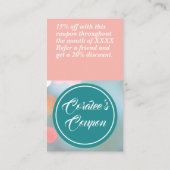  couponkorting Kaart Kortingskaartje (Achterkant)