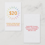 couponregenboogBurst Kortingskaartje (Voorkant / Achterkant)