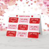 Coupons Happy Valentijnsdag Roze rood Kaart
