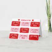 Coupons Happy Valentijnsdag Roze rood Kaart (Voorkant)