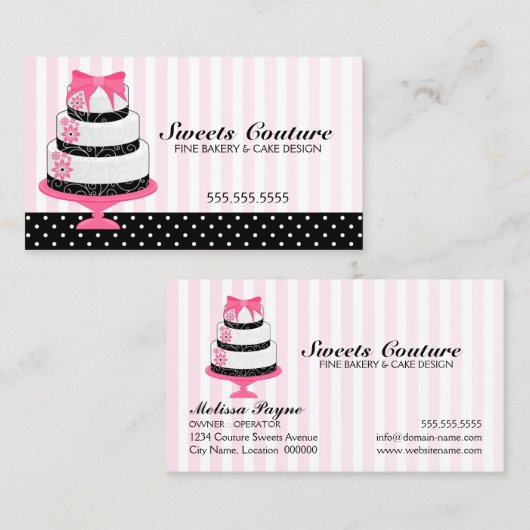 Coupure bakkerij op maat visitekaartje (Voorkant / Achterkant)