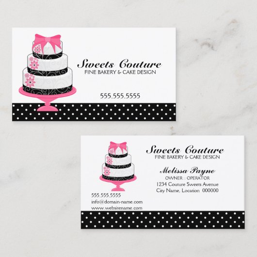 Coupure bakkerij op maat visitekaartje (Voorkant / Achterkant)