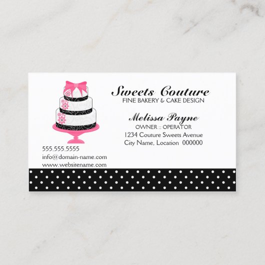 Coupure bakkerij op maat visitekaartje (Achterkant)