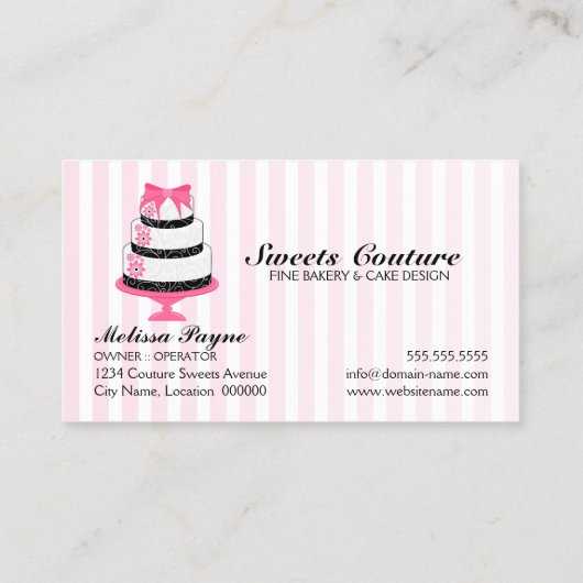 Coupure bakkerij op maat visitekaartje (Achterkant)