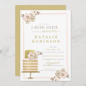 Coupure Bridal Shower - goud Kaart (Voorkant / Achterkant)