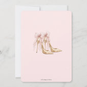Couquette Blush Bow Fashion Heel 40th Birthday Kaart (Achterkant)
