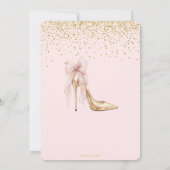 Couquette Blush Lint Boog Mode Hak Zoete 16 Kaart (Achterkant)