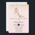 Couquette Blush Ribbon Bow Fashion Heel Sweet 16 Kaart<br><div class="desc">Personalize this chic coquette sweet sixteen birthday invitation with own wording easily and quickly,  simply press the customize it button to further re-arrange and format the style and placement of the text.  Matching items available in store!  (c) The Happy Cat Studio</div>