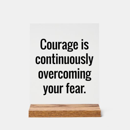 Courage Acryl Teken Acryl Bord (Voorkant)