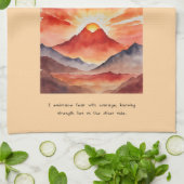 Courage Affirmatie speciaal cadeau Theedoek (Gevouwen)