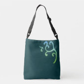 Courage and Defiance Green Elf Face Crossbody Tas (Achterkant)