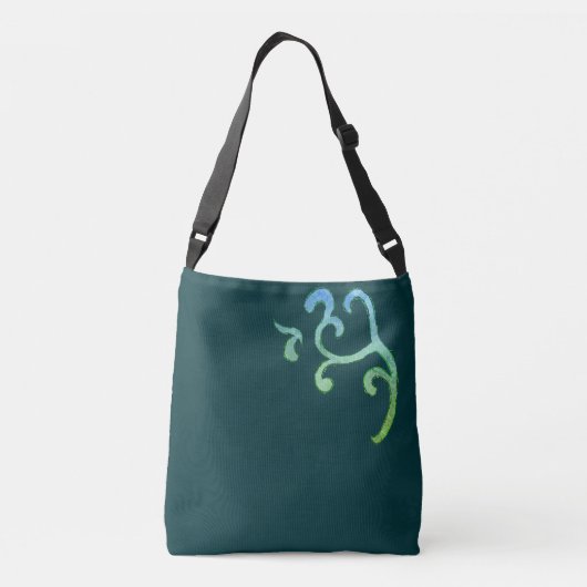 Courage and Defiance Green Elf Face Crossbody Tas (Achterkant)