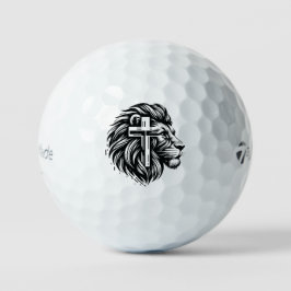 Courage and Faith Lion Head Golf Ball Golfballen