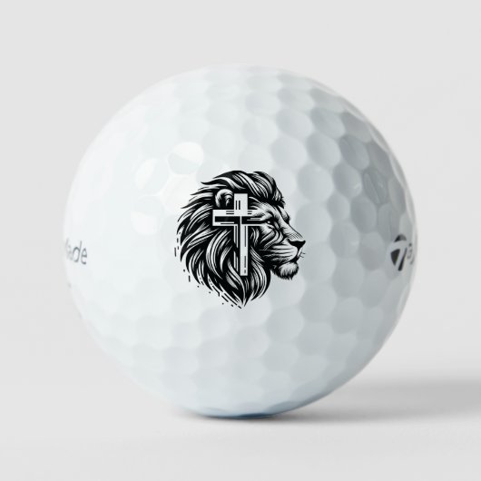 Courage and Faith Lion Head Golf Ball Golfballen (Voorkant)