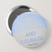 Courage Badge Prostate Cancer (Bleek blauw) Ronde Button 4,0 Cm (Voorkant /achterkant)