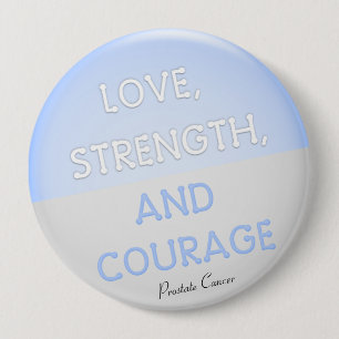 Courage Badge Prostate Cancer (Bleke blauw) Ronde Button 4,0 Cm
