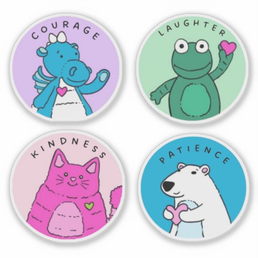 "Courage Badges" Sticker (Voorkant)