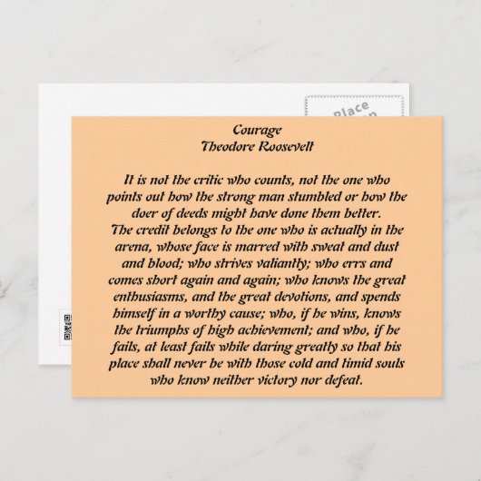 Courage Briefkaart (Voorkant / Achterkant)