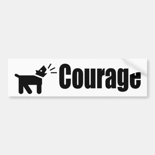 Courage Bumpersticker (Voorkant)