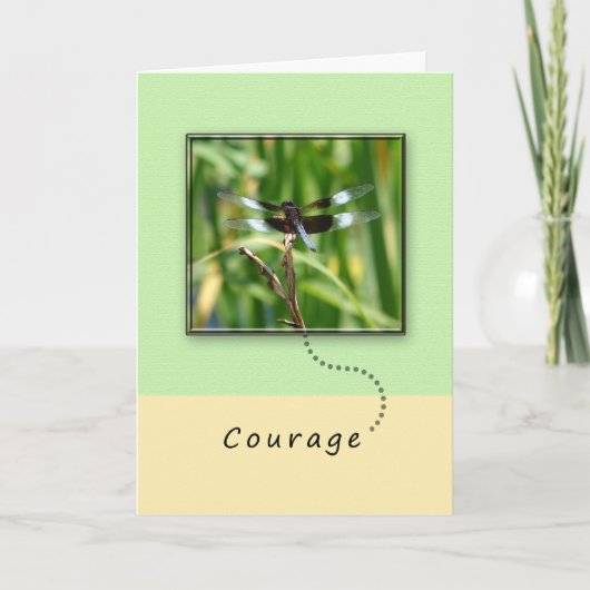 Courage Caring Cancer Kaart met Dragonfly (Voorkant)