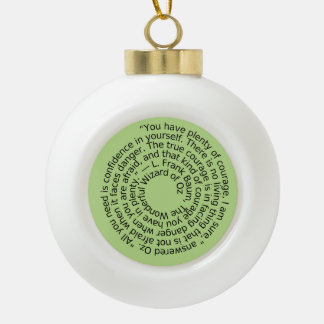 Courage citeert kerstboomversiering keramische bal ornament