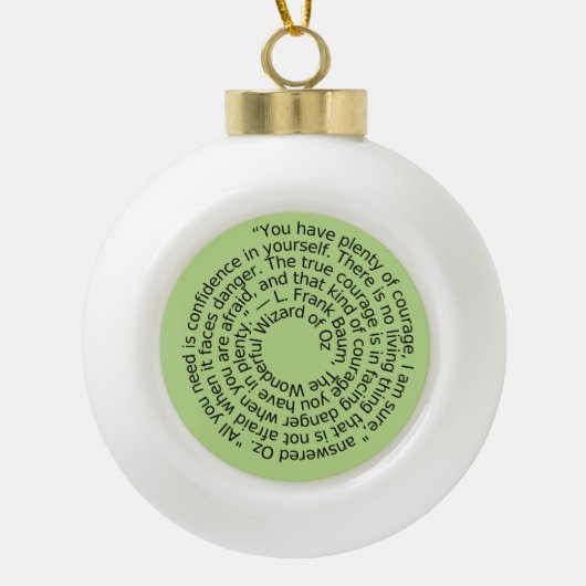 Courage citeert kerstboomversiering keramische bal ornament (Voorkant)