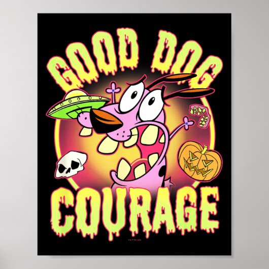 Courage De Laffe Hond Halloween Goede Hond Poster (Voorkant)
