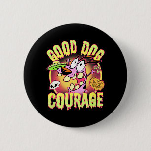 Courage De Laffe Hond Halloween Goede Hond Ronde Button 5,7 Cm