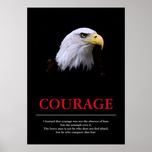 Courage Eagle Motivatie Inspirerend Poster (Voorkant)
