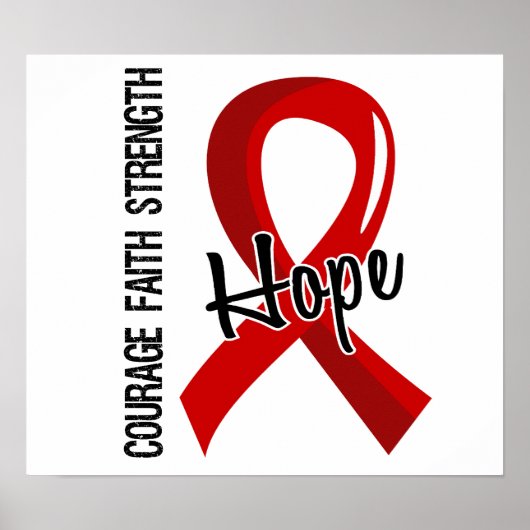 Courage Faith Hope 5 AIDS Poster (Voorkant)