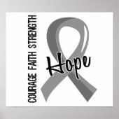 Courage Faith Hope 5 Brain Cancer Poster (Voorkant)