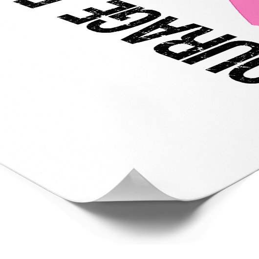 Courage Faith Hope 5 Breast Cancer Poster (Hoek)