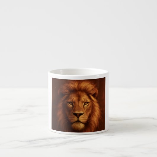 Courage & Faith Lion Mug Espresso Kop (Voorkant)