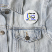 Courage Faith Strength Hope Down Syndrome Ronde Button 5,7 Cm (In situ)