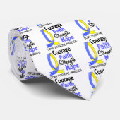 Courage Faith Strength Hope Down Syndrome Stropdas (Opgerold)