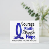 Courage Faith Strength Hope Guillain Barre Syndrom Briefkaart (Staand voorkant)