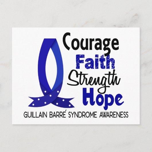 Courage Faith Strength Hope Guillain Barre Syndrom Briefkaart (Voorkant)