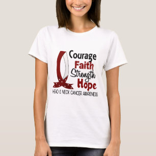 Courage Faith Strength Hope Head Neck Cancer T-shirt