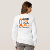 Courage Faith Strength Hope Multiple Sclerosis T-shirt (Achterkant volledig)