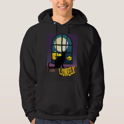 Courage  Fulllmoon Dust and a Sad Lonely Cat Hoodie (Voorkant)