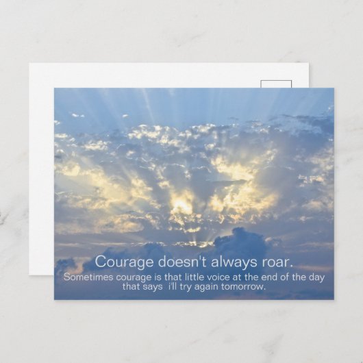 Courage gaat niet altijd over - Inspratijdse prijs Briefkaart (Voorkant / Achterkant)