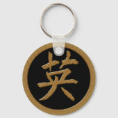 COURAGE - GOLD JAPANESE KANJI SYMBOL SLEUTELHANGER (Voorkant)